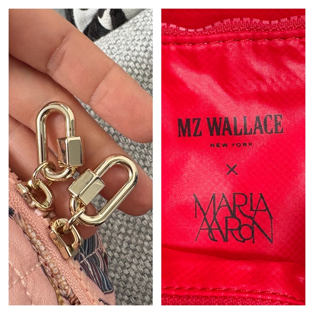 MZ Wallace x Marla Aaron Pink Lock Print Accordion Jewelry Case Bag - Picture 10 of 16